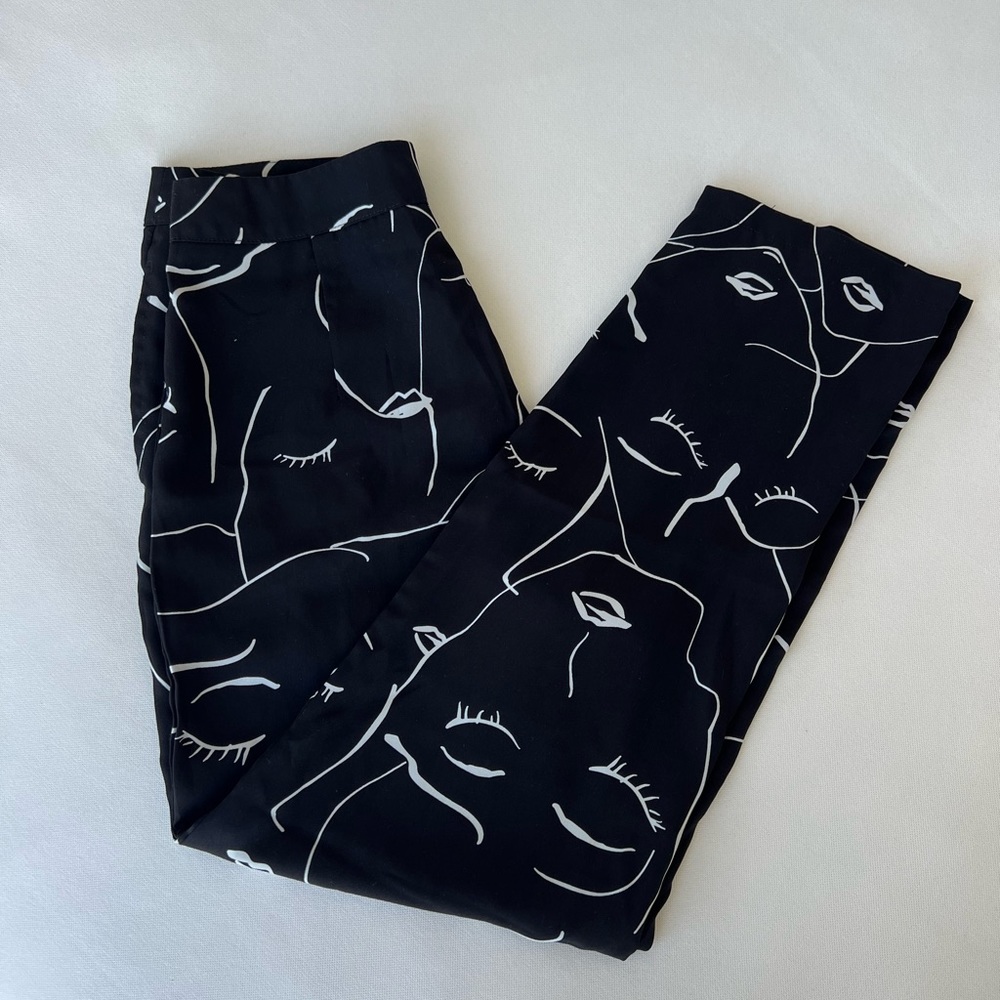 Princess Polly Black and White Pants